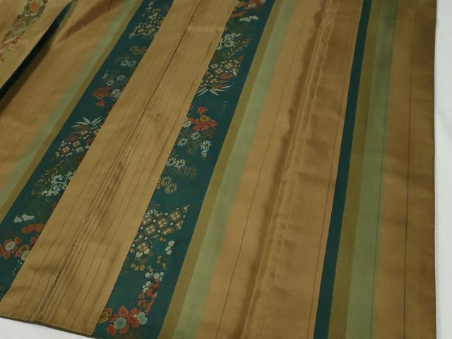 平和屋着物●訪問着 本場染大島紬 吉祥花間道 正絹 逸品 CABG0749yc