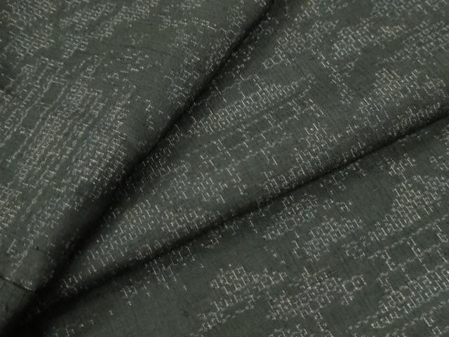 平和屋着物●結城紬 100亀甲 飛び亀甲柄 樹林風景文 正絹 逸品 未使用 CABG0751yc