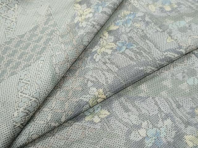 平和屋着物●本場大島紬 白大島 7マルキ 総絣 吉祥草花文 正絹 逸品 CABG0758yc