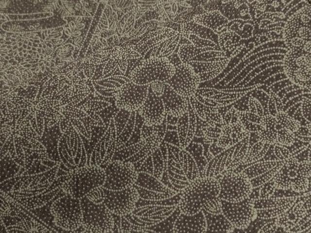 平和屋着物●江戸小紋 色紙花唐草文 正絹 逸品 CABG0760yc