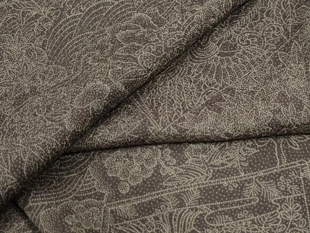 平和屋着物●江戸小紋 色紙花唐草文 正絹 逸品 CABG0760yc