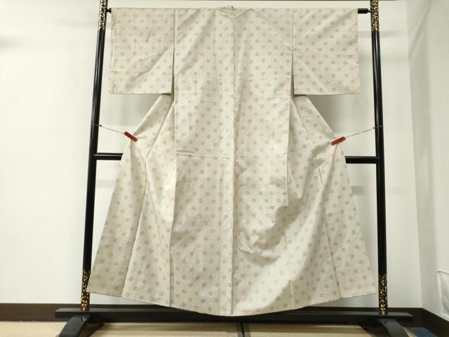 平和屋着物●本場大島紬 間道 舞花文 正絹 逸品 CABG0771yc