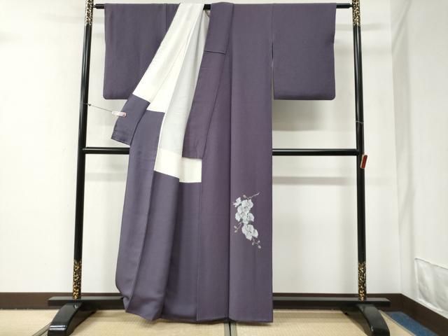 平和屋着物●東京友禅 菅有鬼一 色留訪問着 胡蝶蘭 金彩 正絹 逸品 CABG0778yc