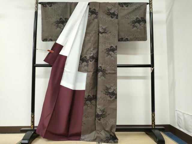 平和屋着物●本場大島紬 9マルキ 草木文 正絹 逸品 未使用 CABG0801yc