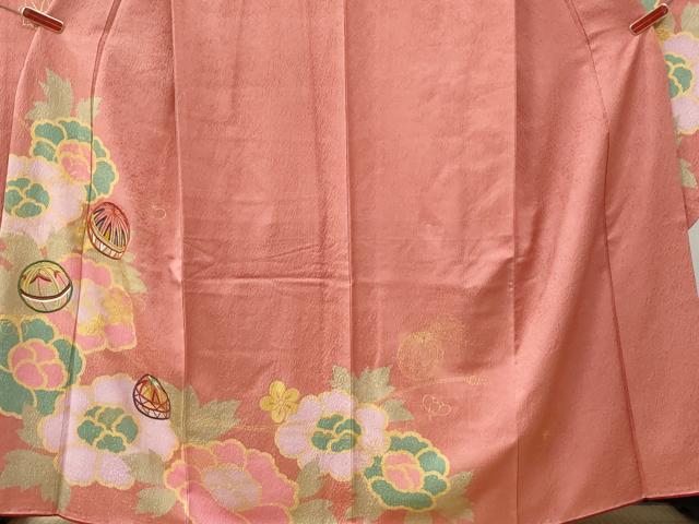 平和屋着物●豪華振袖 刺繍 毬牡丹花文 金彩 正絹 逸品 CABG0808yc