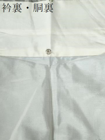 平和屋着物●上質な紬 麻の葉文様 正絹 逸品 未使用 CABG0822yc