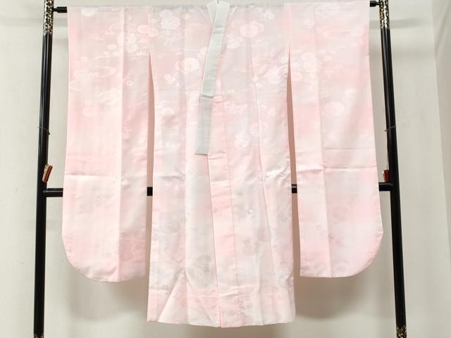 平和屋着物●豪華振袖・長襦袢セット 駒刺繍 十二単風 地紙花車文 暈し染め 金彩 正絹 逸品 CABG0831yc