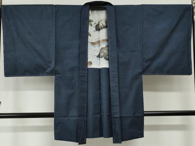 平和屋着物●男性 本場大島紬 アンサンブル 100亀甲 総詰め 西紬工場謹製 証紙付き 正絹 逸品 未使用 CABG0834yc