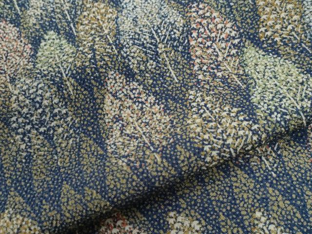 平和屋着物●訪問着 樹林文 鬼しぼ縮緬 ロング丈 正絹 逸品 CABG0838yc