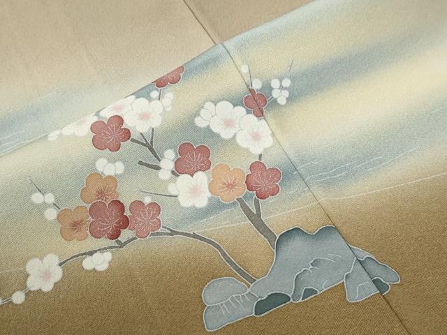 平和屋着物●訪問着 友禅 作家物 樹林風景文 暈し染め 正絹 逸品 CABG0840yc