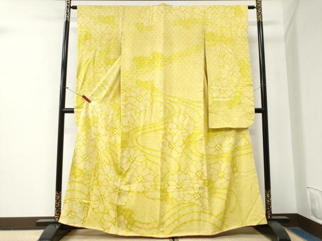平和屋着物●豪華振袖 総絞り 舞花文 正絹 逸品 CABG0843yc