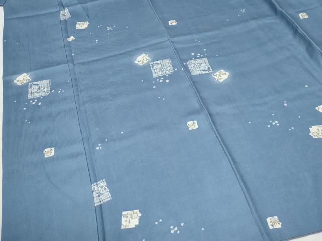 平和屋着物●上質な小紋 破れ色紙草花文 蛍暈し ロング丈 正絹 逸品 CABG0846yc