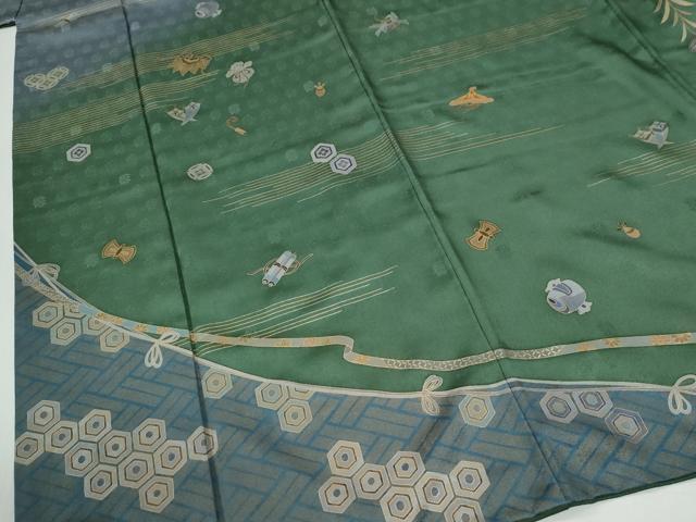 平和屋着物●訪問着 作家物 宝尽くし吉祥文 暈し染め 金彩 正絹 逸品 CABG0851yc