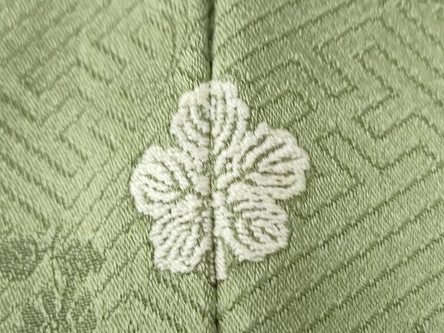 平和屋着物●訪問着 駒刺繍 地紙笹花文 金彩 正絹 逸品 CABG0871yc