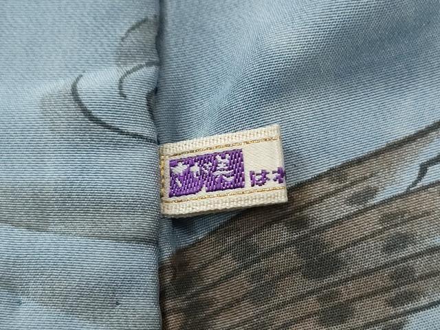 平和屋着物●男性 長襦袢 袷 手描き 鷹 さが美扱い 正絹 逸品 未使用 CABG0878yc