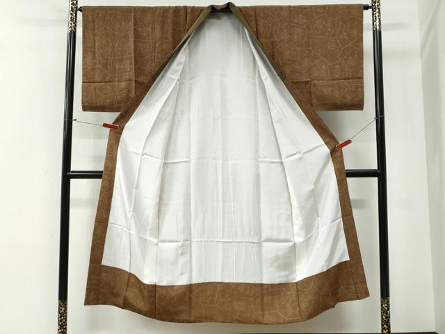 平和屋着物●男性 長襦袢 袷 切嵌人物文 正絹 逸品 CABG0881yc