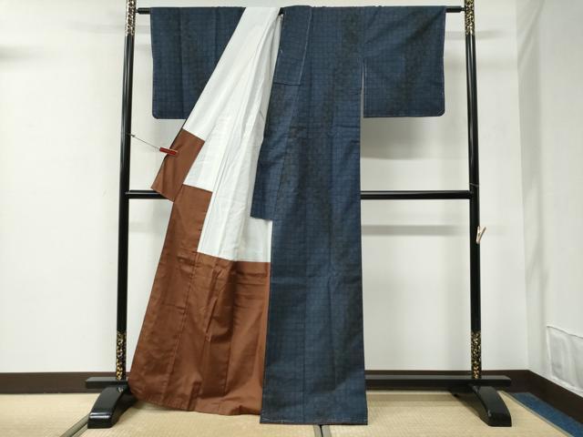 平和屋着物●本場大島紬 7マルキ 吉祥文 正絹 逸品 未使用 CABG0892yc