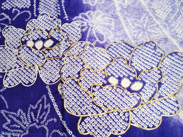 平和屋着物●豪華振袖 総絞り 駒刺繍 束ね熨斗吉祥牡丹花文 暈し染め 正絹 逸品 未使用 CABG0910yc