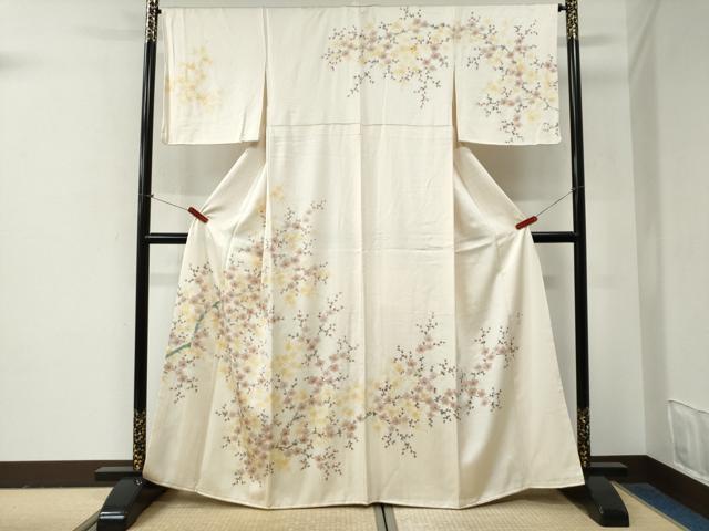 平和屋着物●訪問着 作家物 枝梅文 金彩 正絹 逸品 CABG0915yc