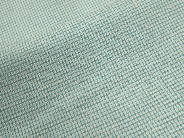 平和屋着物●本真綿紬 美人格子 証紙付き ロング丈 正絹 逸品 CABG0940yc