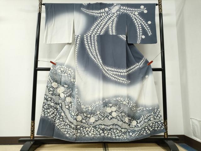 平和屋着物●越後十日町の一流染匠 桐屋・翠山工房 訪問着 辻が花 暈し染め 正絹 逸品 CABG0941yc