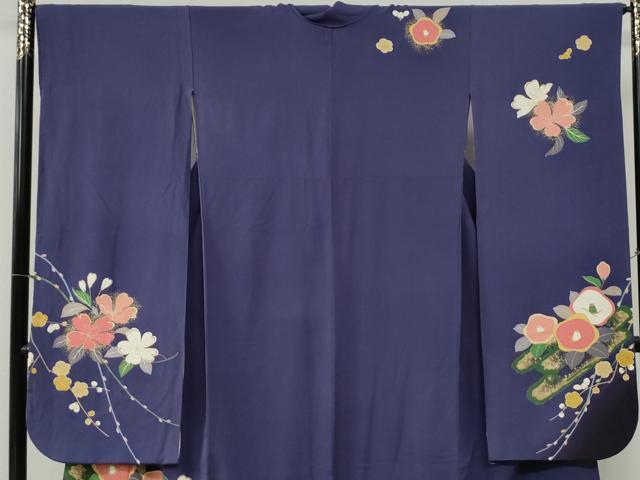 平和屋着物●豪華振袖 駒刺繍 花筏文 暈し染め 金彩 正絹 逸品 CABG0948yc