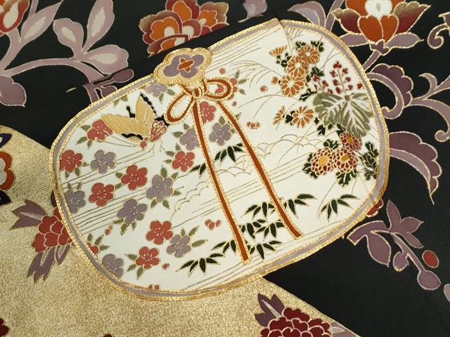 平和屋着物●豪華黒留袖 作家物 駒刺繍 仕覆鳳凰更紗花唐草文 金彩 正絹 逸品 CABG0960yc