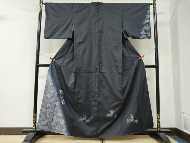 平和屋着物●訪問着 本場染大島紬 南天文 金彩 正絹 逸品 CABG0965yc
