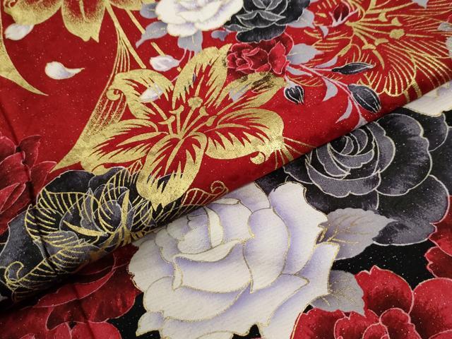 平和屋着物●豪華振袖 駒刺繍 薔薇 花蝶文 暈し染め 銀通し地 正絹 逸品 CABG0979yc