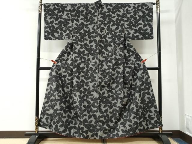 平和屋着物●上質な紬 南天文 正絹 逸品 CABG0990yc