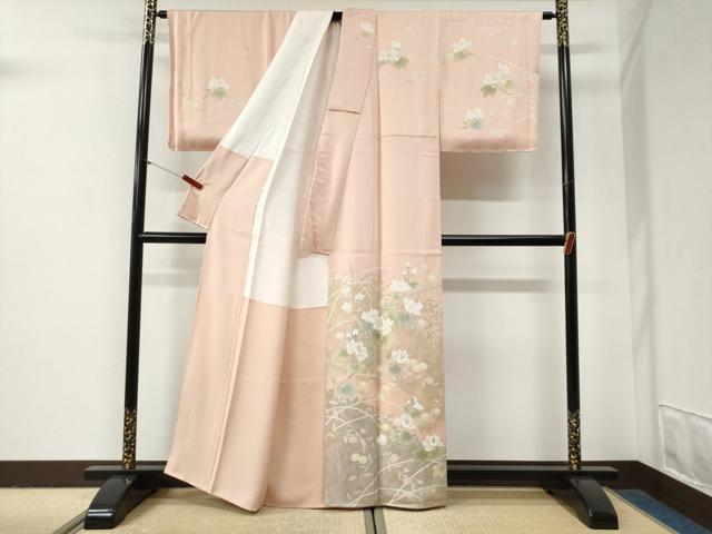 平和屋着物●訪問着 牡丹花文 金彩 正絹 逸品 CABG0993yc