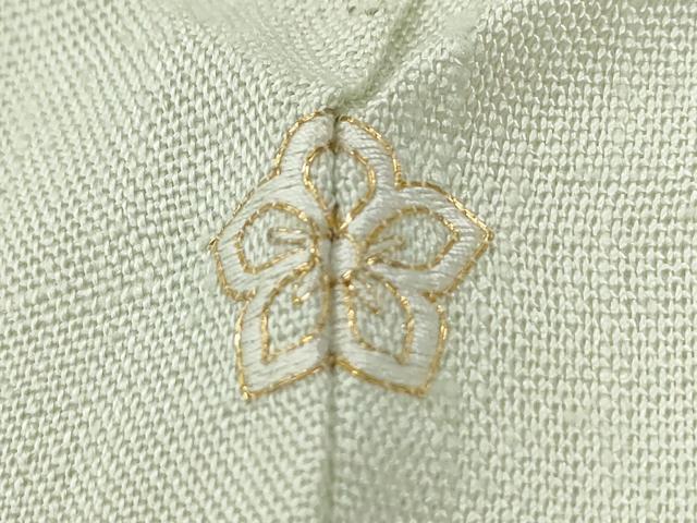 平和屋着物●訪問着 紬地 手描き 人物草花文 正絹 逸品 CABG0995yc