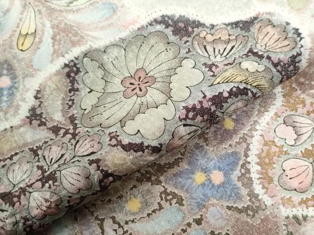 平和屋着物●吉乃一廉 幻の辻が花 訪問着 暈し染め 銀通し地 正絹 逸品 CABG0999yc