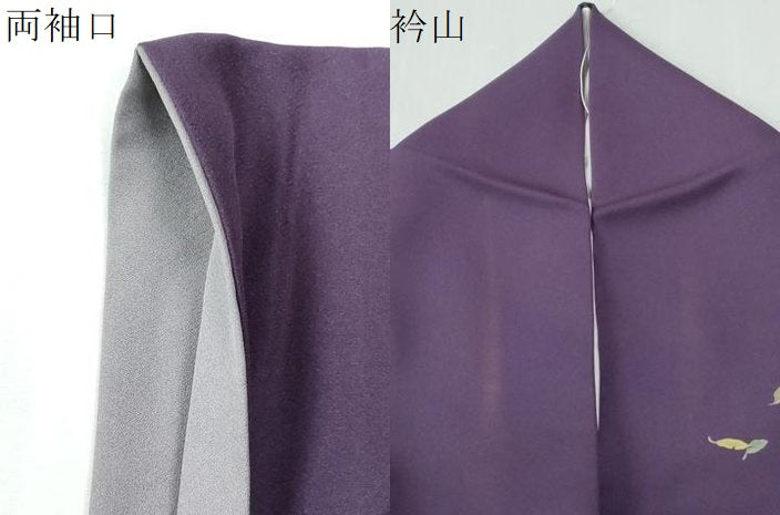 平和屋着物●訪問着 作家物 草木鳥文 暈し染め 金彩 正絹 逸品 CABG1006yc