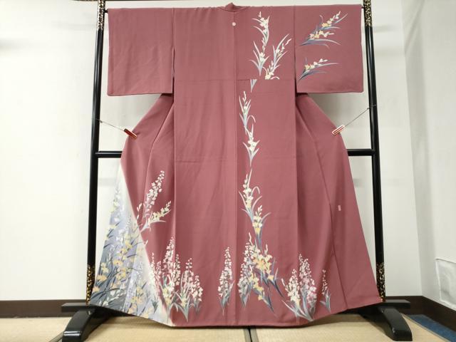 平和屋着物●十日町友禅作家 阿部佳雪 訪問着 草花文 暈し染め 正絹 逸品 CABG1011yc