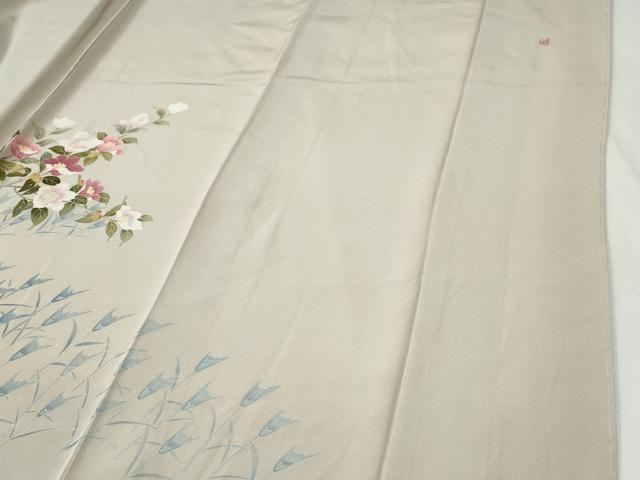 平和屋着物●訪問着 友禅 作家物 枝花文 暈し染め 正絹 逸品 未使用 CABG1013yc