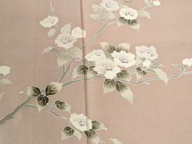 平和屋着物●訪問着 友禅 雀 枝花文 暈し染め 正絹 逸品 CABG1020yc