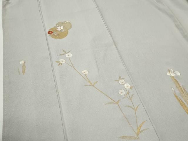 平和屋着物●訪問着 駒刺繍 竹屋町刺繍 枝花文 金彩 正絹 逸品 CABG1026yc