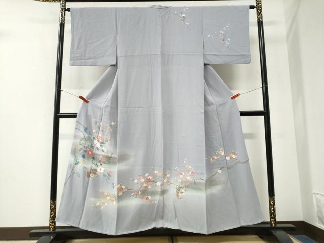 平和屋着物●訪問着 枝花文 暈し染め 金彩 正絹 逸品 CABG1028yc