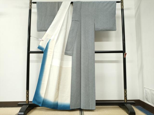 平和屋着物●江戸小紋 花唐草文 正絹 逸品 CABG1038yc