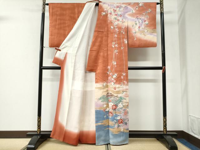 平和屋着物●訪問着 京百景 清水寺 暈し染め 金彩 正絹 逸品 CABG1042yc