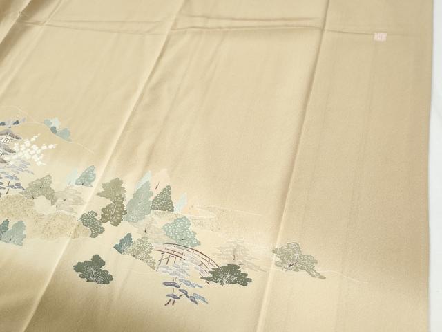 平和屋着物●豪華色留袖 友禅 作家物 風景文 暈し染め 正絹 逸品 CABG1047yc