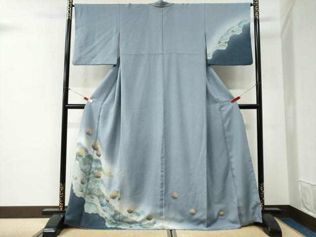平和屋着物●訪問着 浜松雪輪文 暈し染め 金彩 正絹 逸品 CABG1054yc