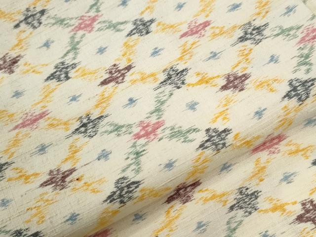 平和屋着物●上質な紬 花繋ぎ 正絹 逸品 CABG1067yc