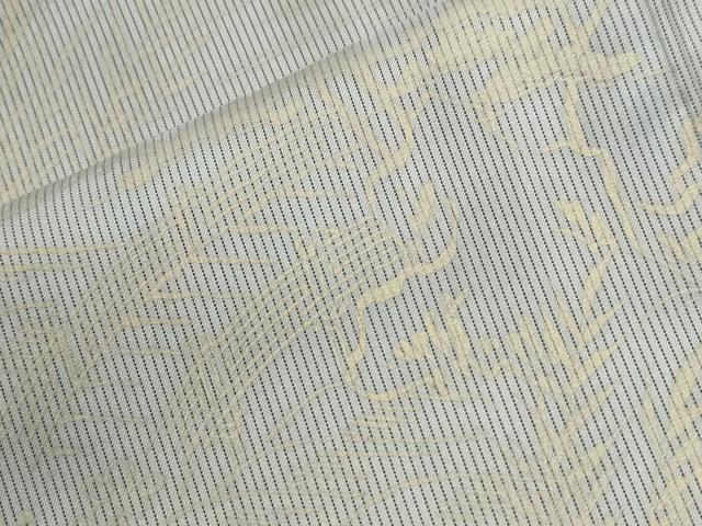 平和屋着物●訪問着 本場縞大島紬 総刺繍 竜田川渡り橋花文 金彩 正絹 逸品 CABG1068yc