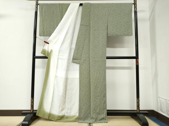 平和屋着物●江戸小紋 金嚢 正絹 逸品 CABG1081yc
