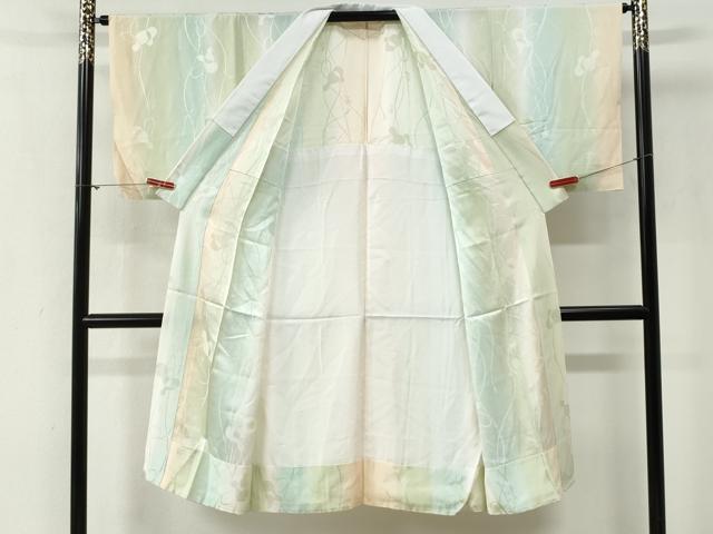 平和屋着物●長襦袢 無双仕立て 瓢箪地紋 暈し染め 正絹 逸品 CABG1087yc