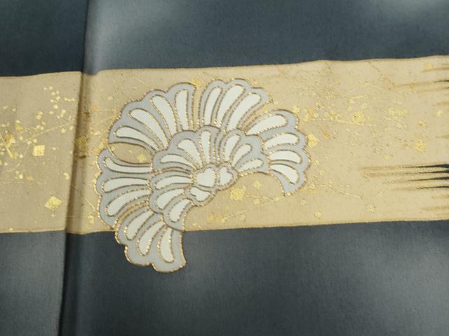 平和屋着物●訪問着 駒刺繍 霞舞花文 暈し染め 金銀彩 正絹 逸品 CABG1091yc