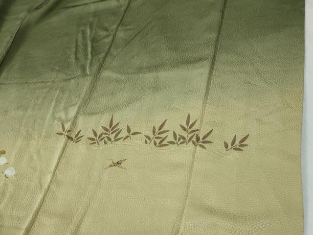 平和屋着物●訪問着 刺繍 飛鶴浜松梅文 暈し染め 金彩 ますいわ屋扱い 正絹 逸品 CABG1094yc