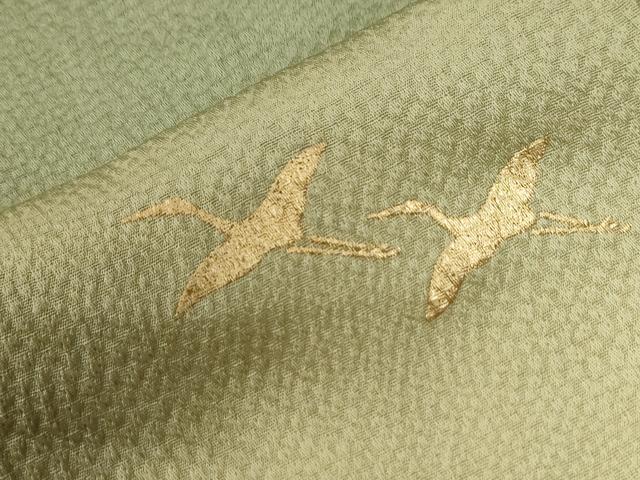平和屋着物●訪問着 刺繍 飛鶴浜松梅文 暈し染め 金彩 ますいわ屋扱い 正絹 逸品 CABG1094yc